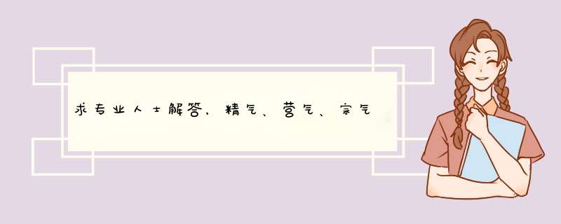 求专业人士解答，精气、营气、宗气、卫气各指什么？他们是怎么运行的？如题 谢谢了